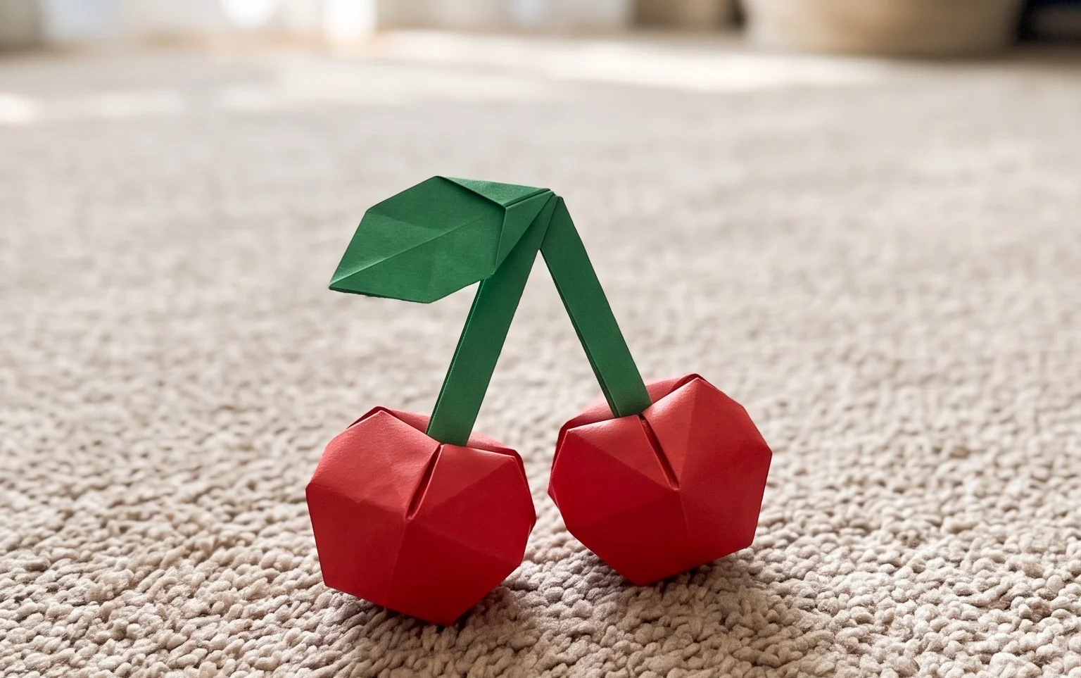 Origami Cherry: Step-by-Step Instructions